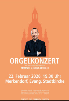 Plakat Orgelkonzert Matthias Grünert