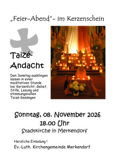 Flyer Taizé-Andacht