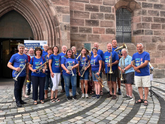 Gruppenbild Posaunenchor beim Weltrekord